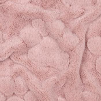 Wellnessfleece mit Tierpfoten Rosa